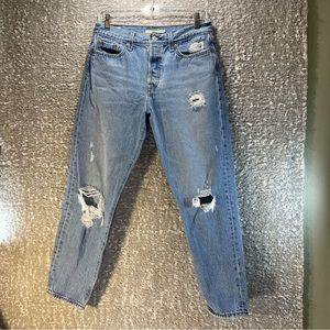 Levi’s Strauss & Co Jeans Womens 29x27 Blue Light Wash Button Fly Wedgie Big E